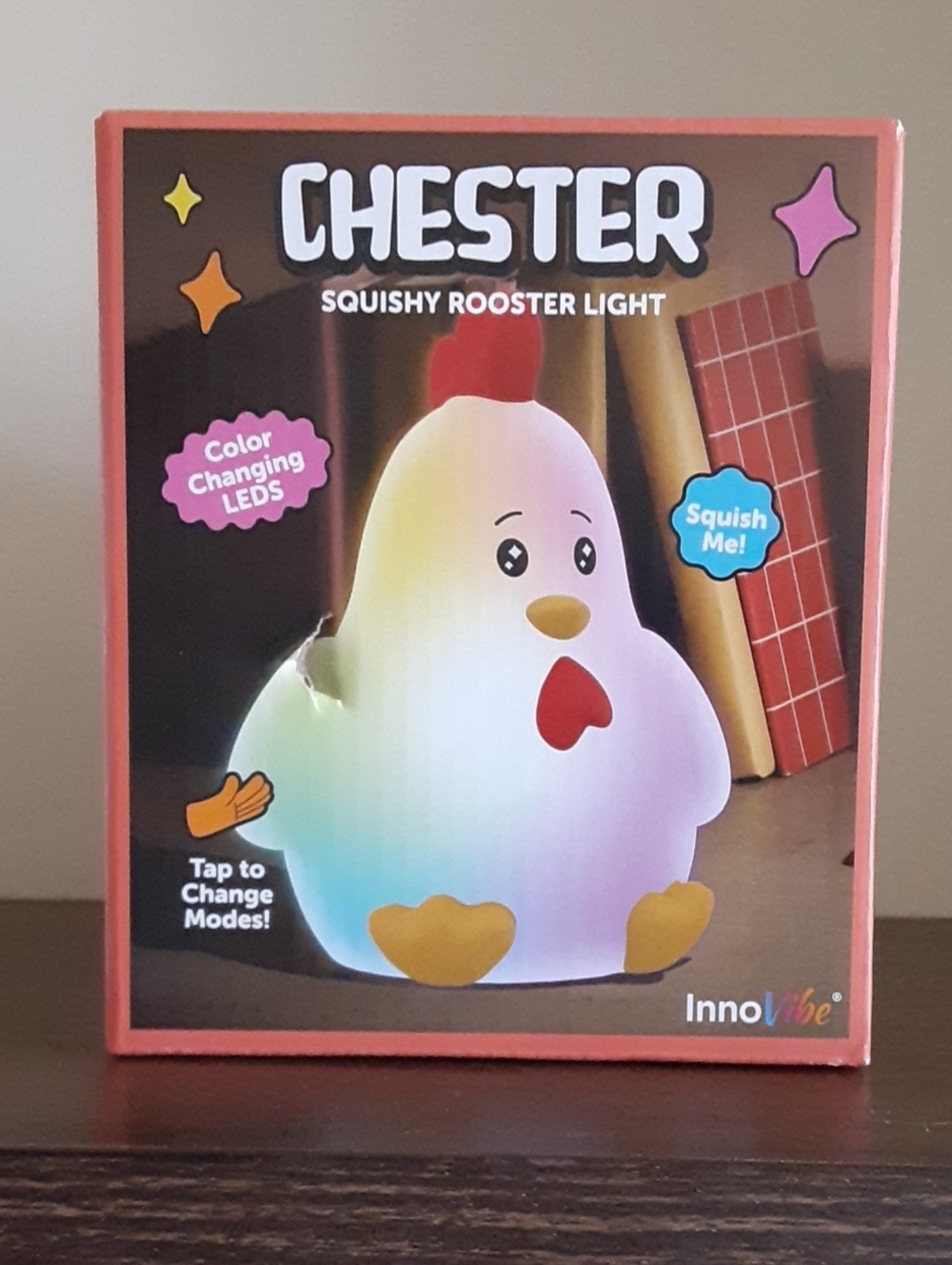 Chester Squishy Rooster Light - Color Changing LED